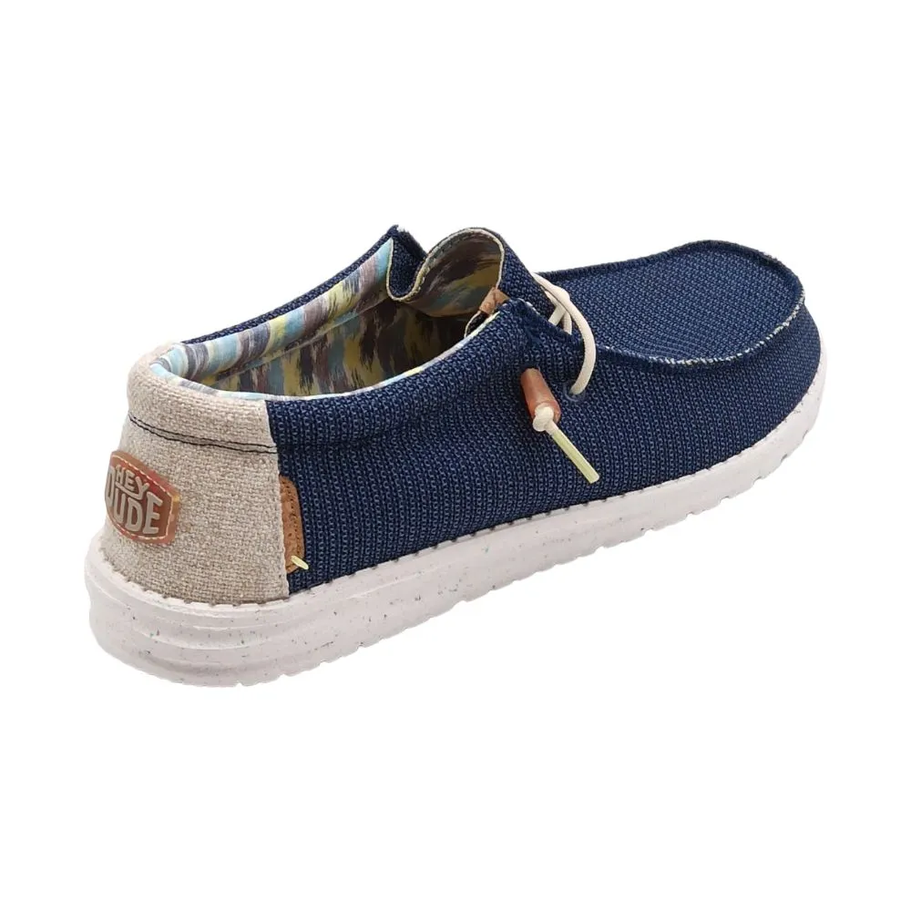 Slip on Uomo HeyDude 40008 4mt wally strech hdb Orion Blue