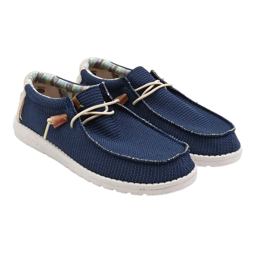 Slip on Uomo HeyDude 40008 4mt wally strech hdb Orion Blue