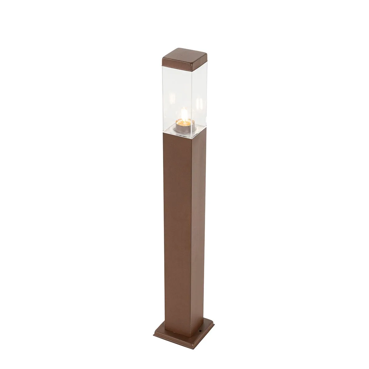 Smart buitenlamp paal roestbruin 80 cm incl. Wifi P45 - Malios