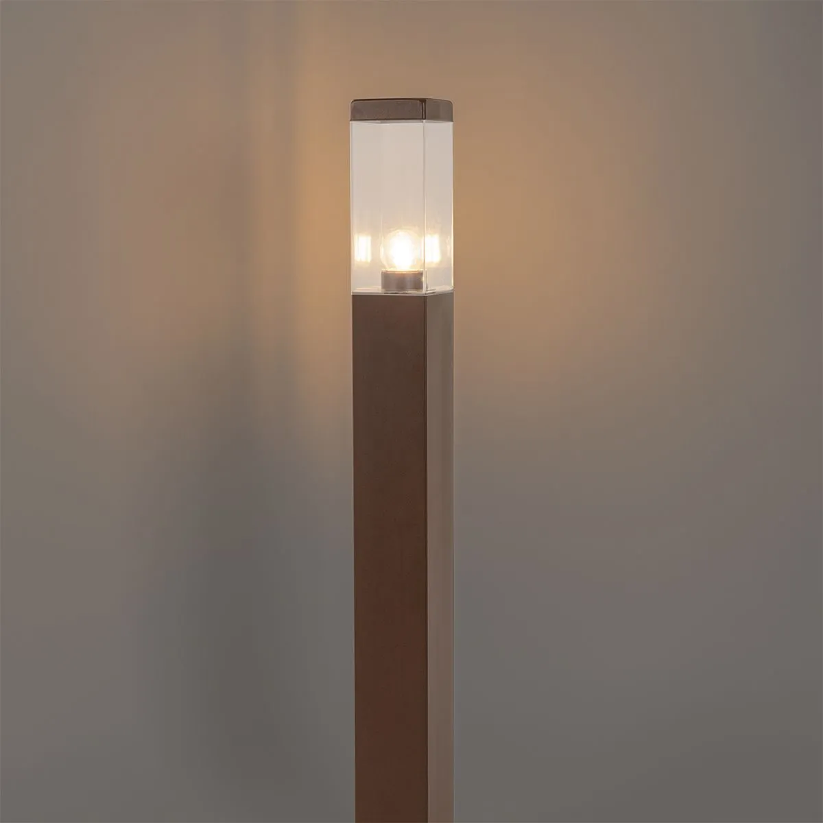 Smart buitenlamp paal roestbruin 80 cm incl. Wifi P45 - Malios