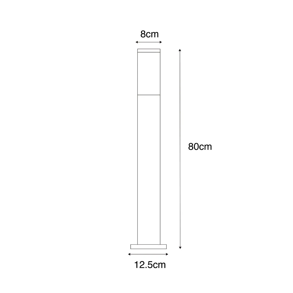 Smart buitenlamp paal roestbruin 80 cm incl. Wifi P45 - Malios
