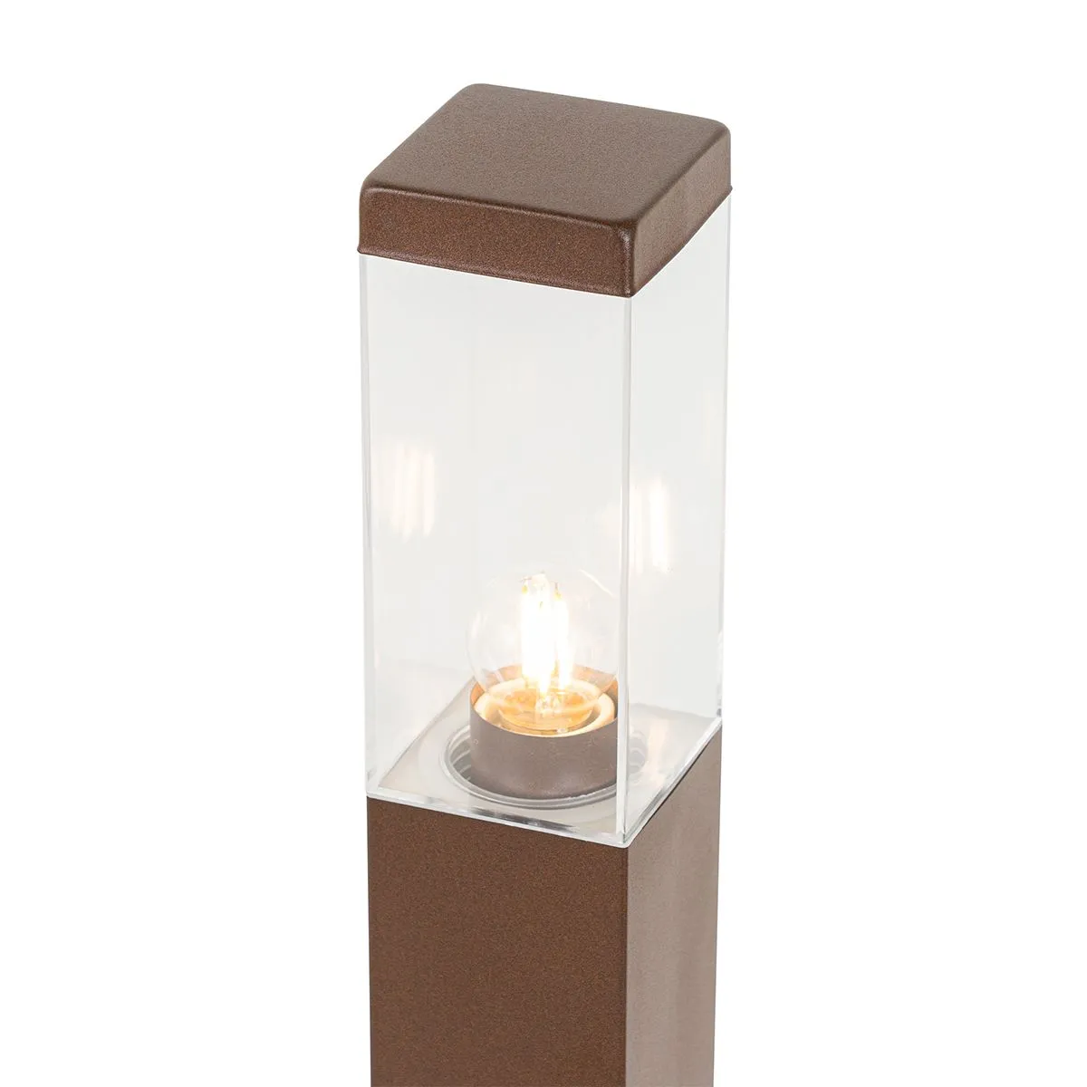 Smart buitenlamp paal roestbruin 80 cm incl. Wifi P45 - Malios