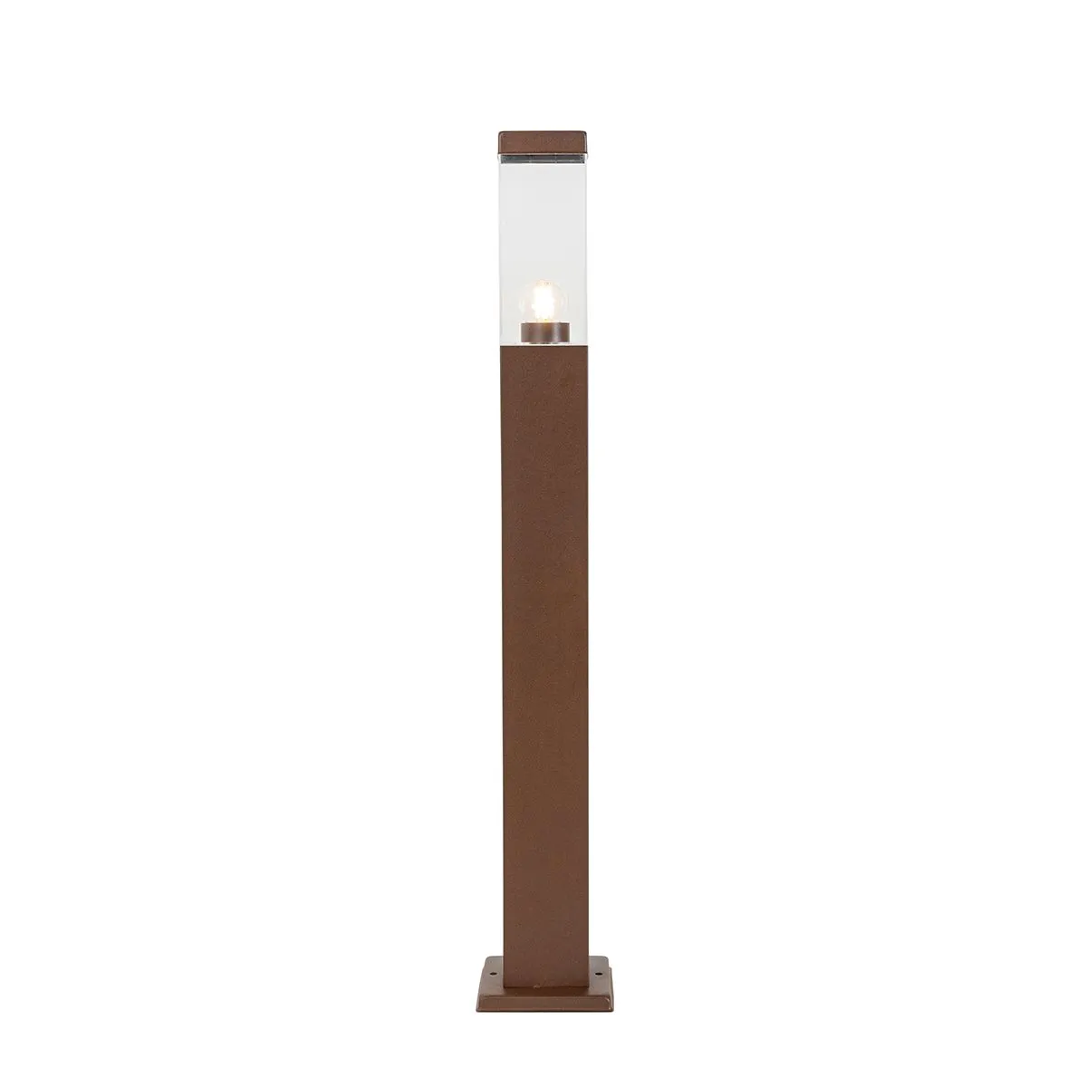 Smart buitenlamp paal roestbruin 80 cm incl. Wifi P45 - Malios