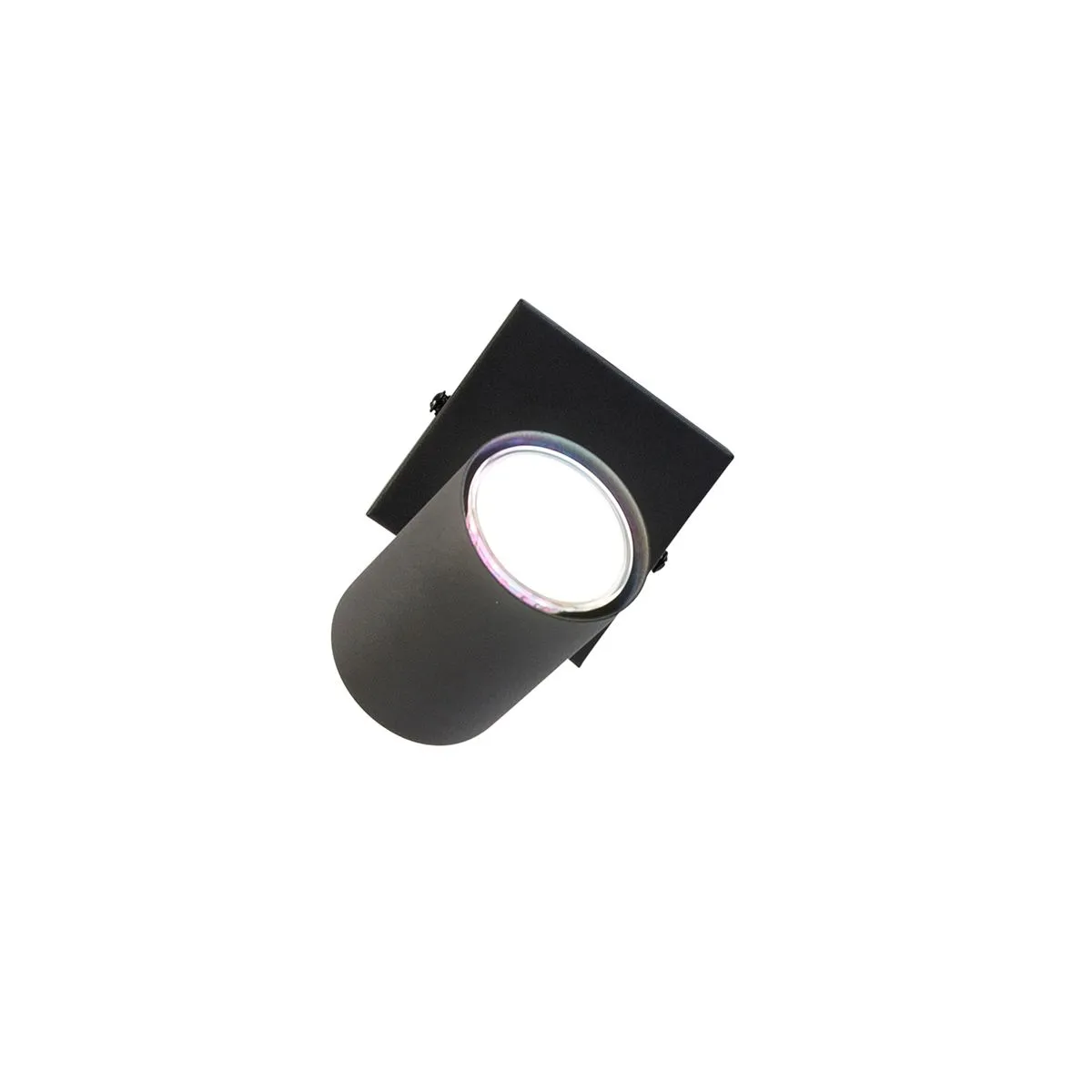 Smart spot quadrato nero orientabile con WiFi GU10 - Jeana