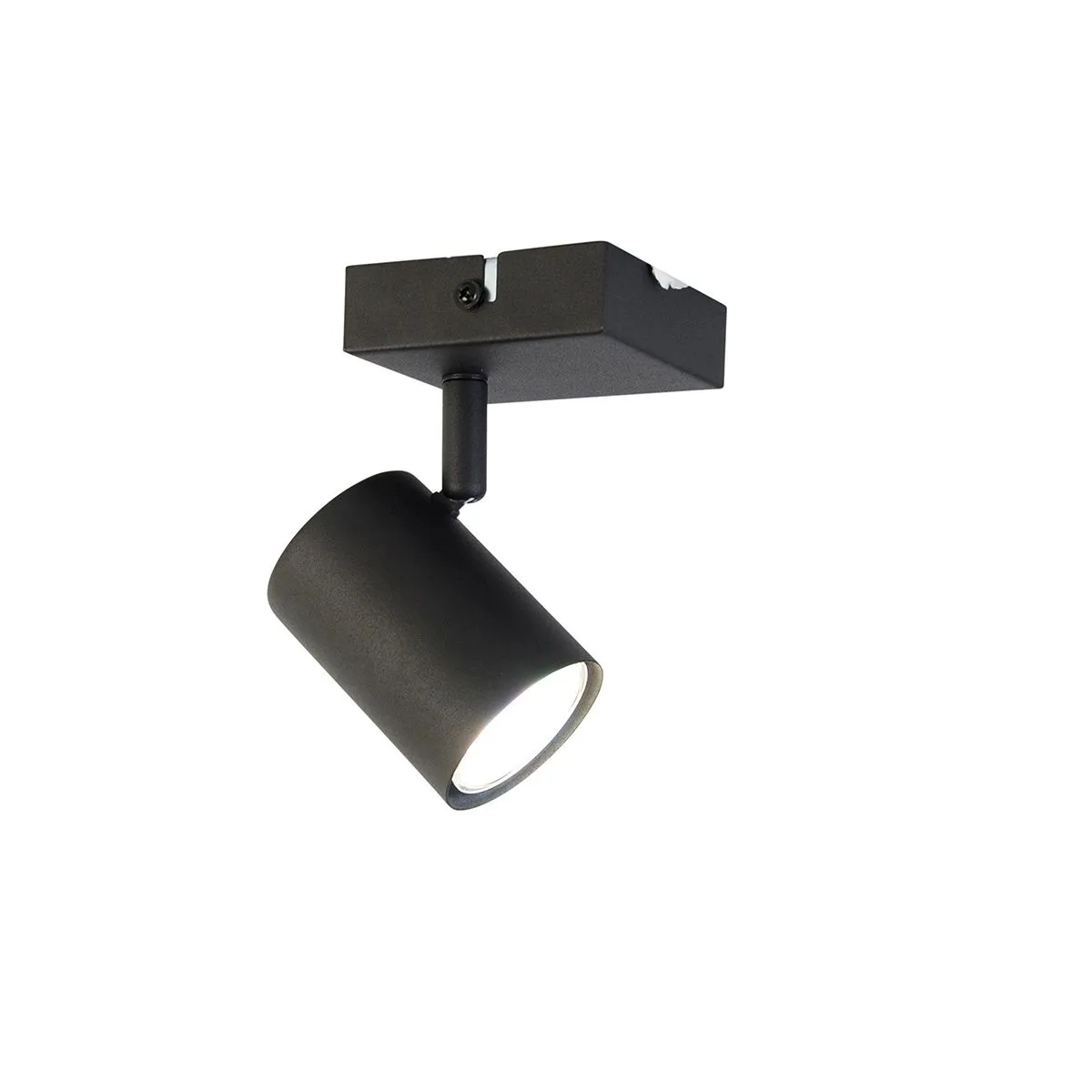 Smart spot quadrato nero orientabile con WiFi GU10 - Jeana
