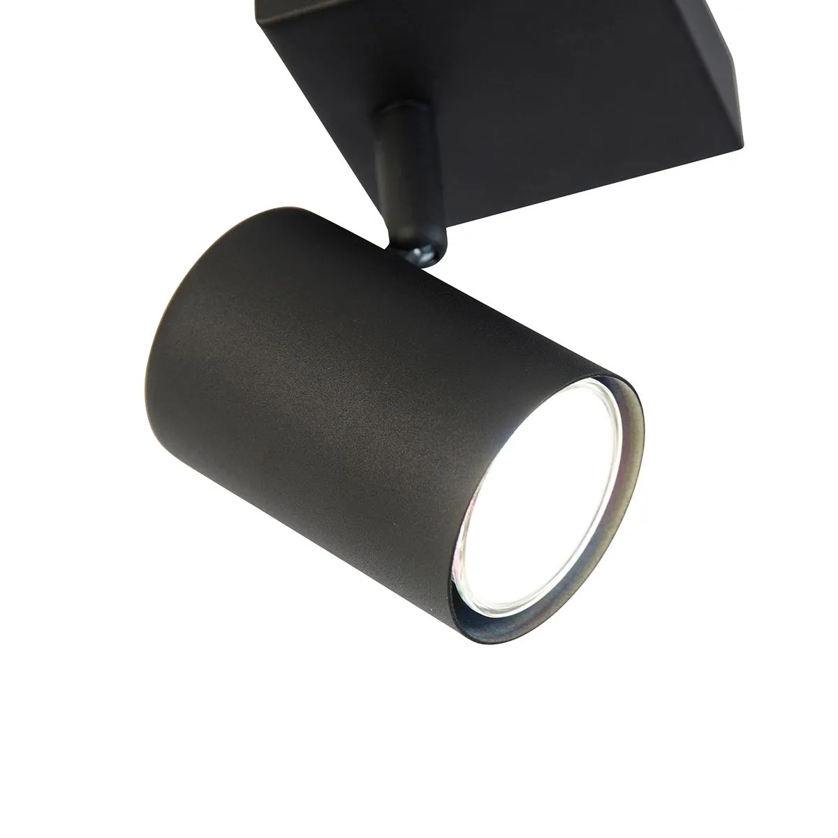Smart spot quadrato nero orientabile con WiFi GU10 - Jeana