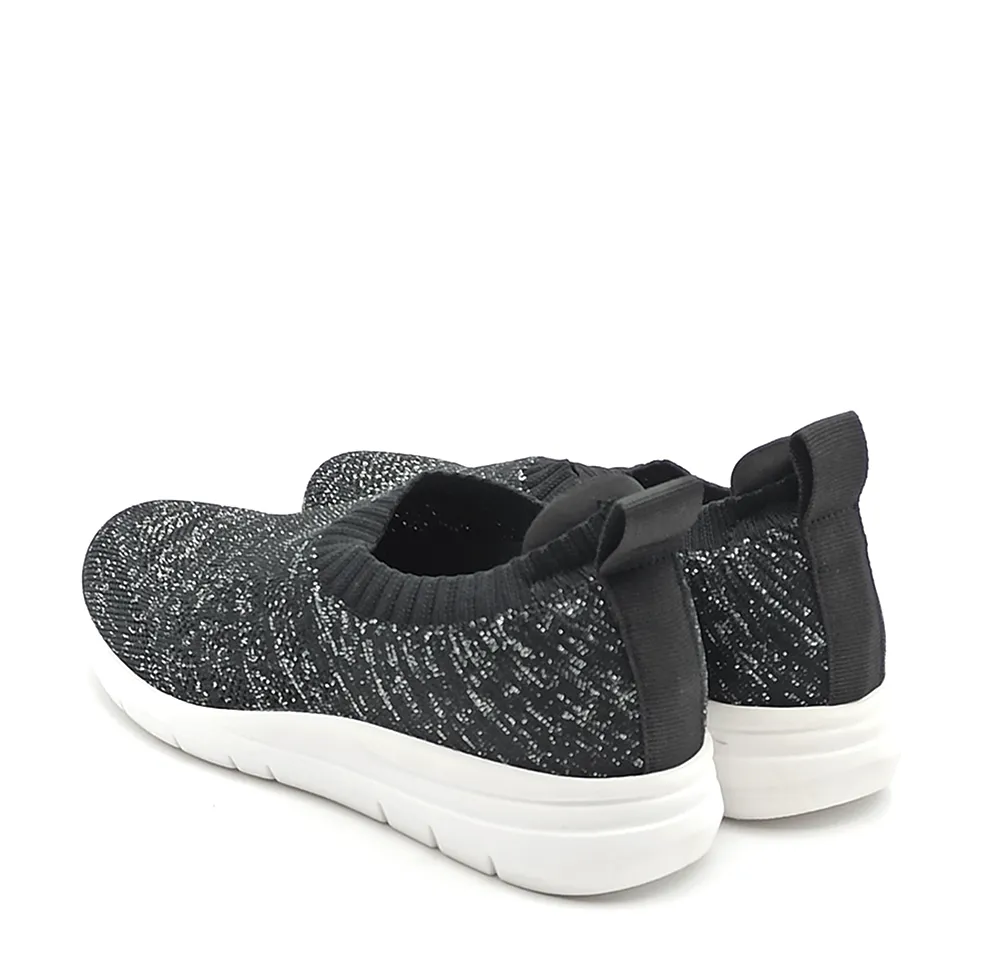 Sneaker Donna tessuto elasticizzato Nero-argento Grunland SC4434 78CALLNERO