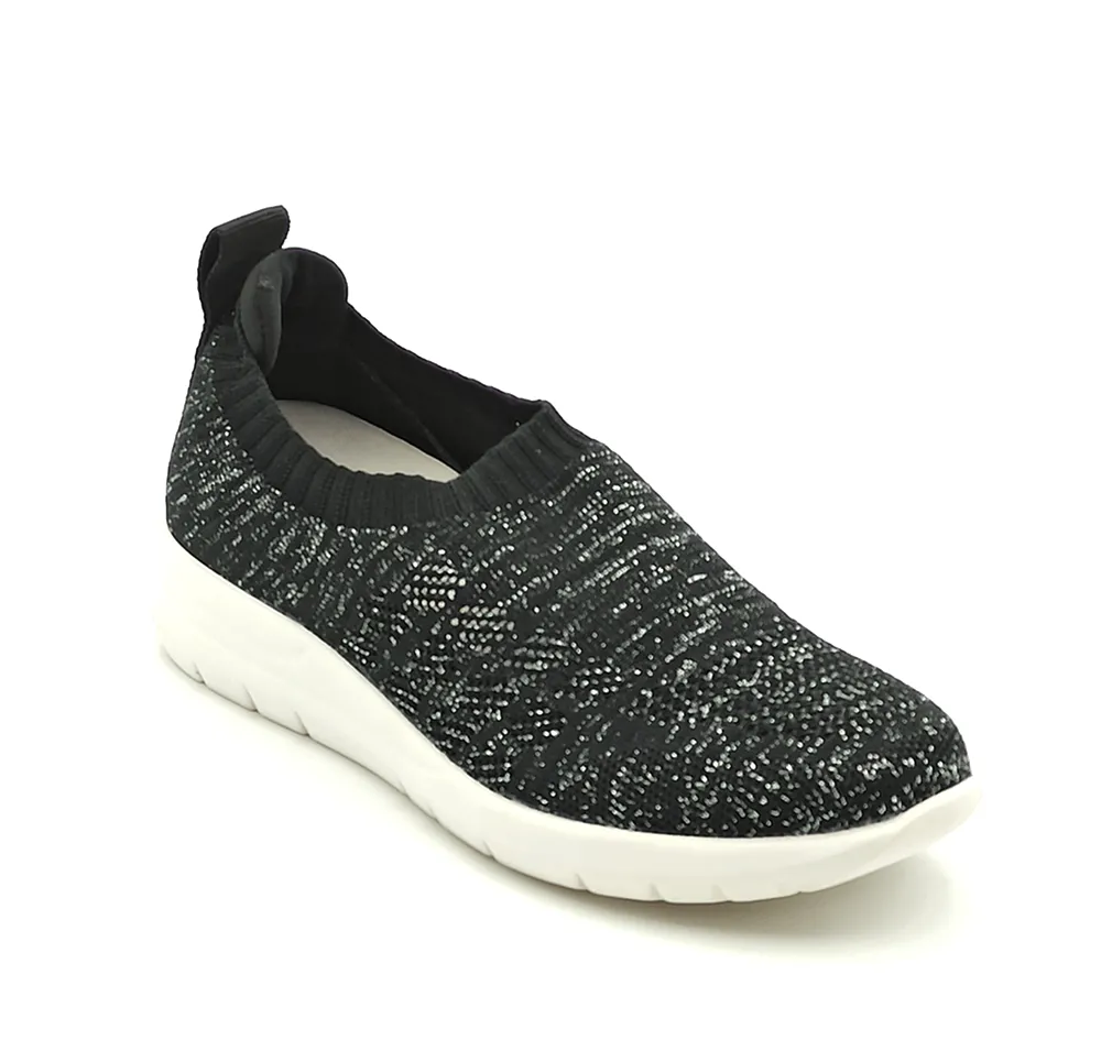 Sneaker Donna tessuto elasticizzato Nero-argento Grunland SC4434 78CALLNERO