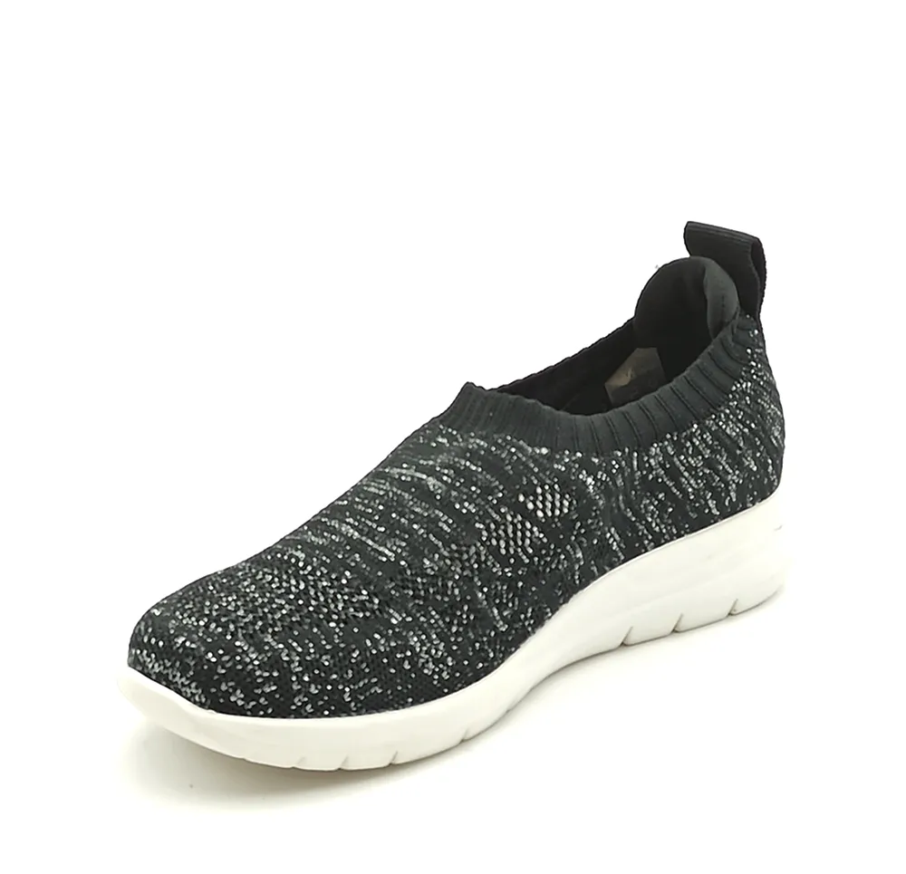 Sneaker Donna tessuto elasticizzato Nero-argento Grunland SC4434 78CALLNERO