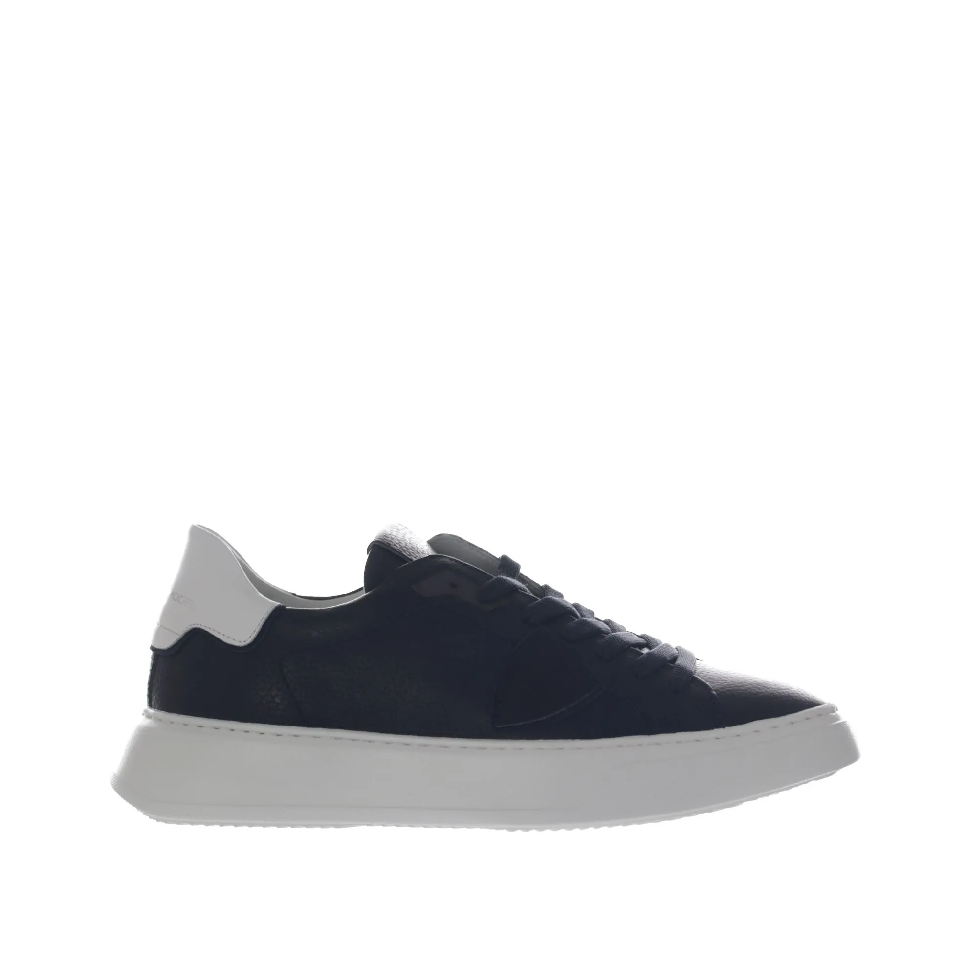 Sneaker temple low in pelle