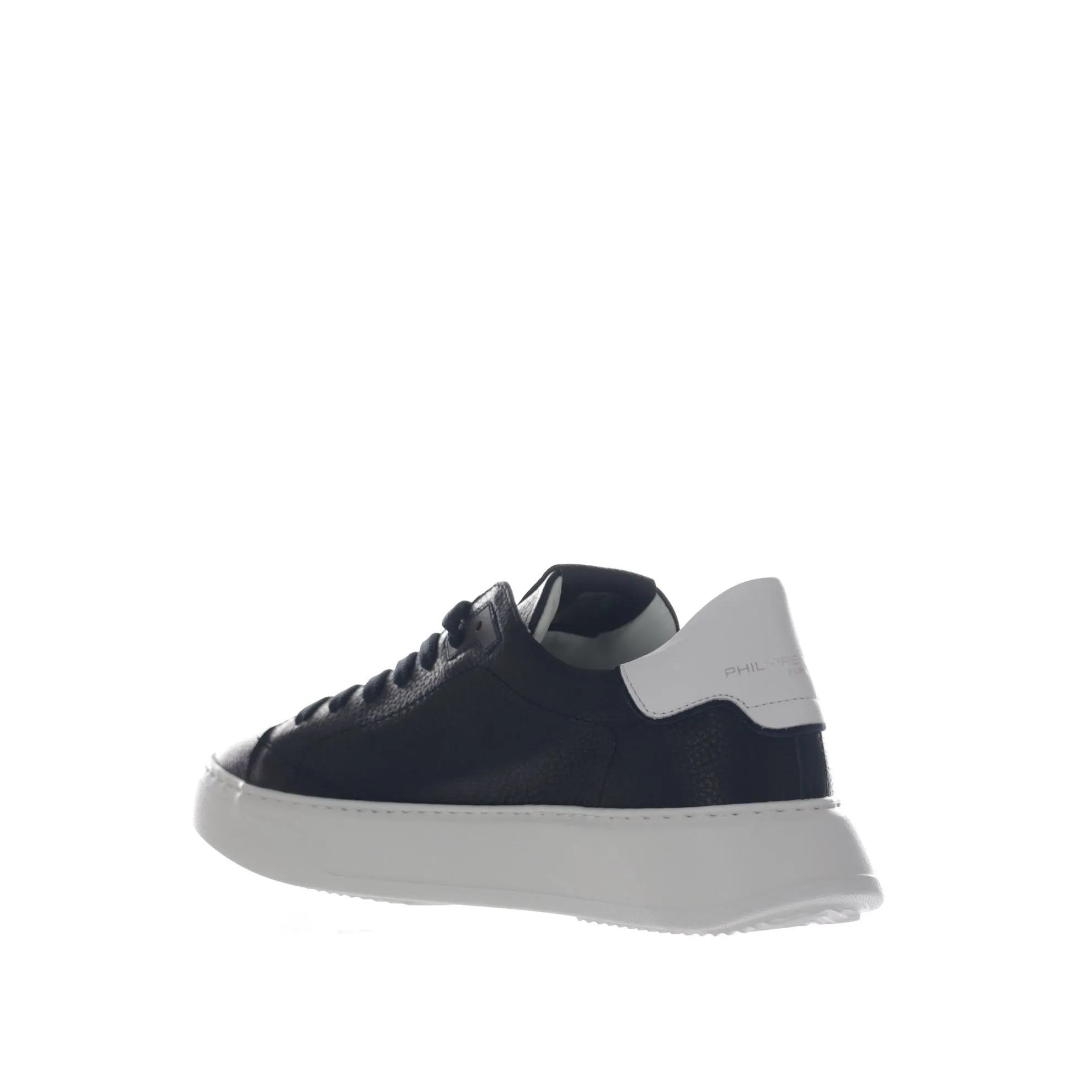 Sneaker temple low in pelle