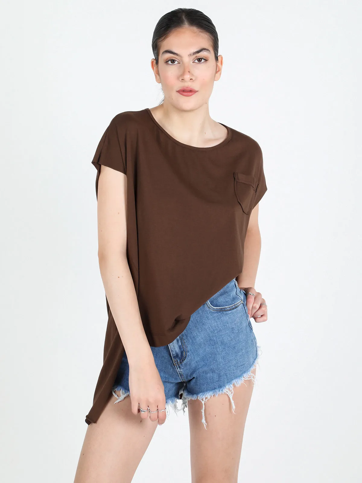 Solada T-shirt femme oversize avec poche