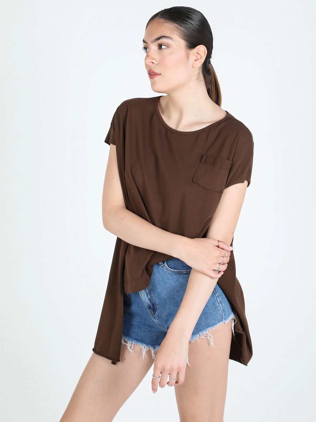 Solada T-shirt femme oversize avec poche