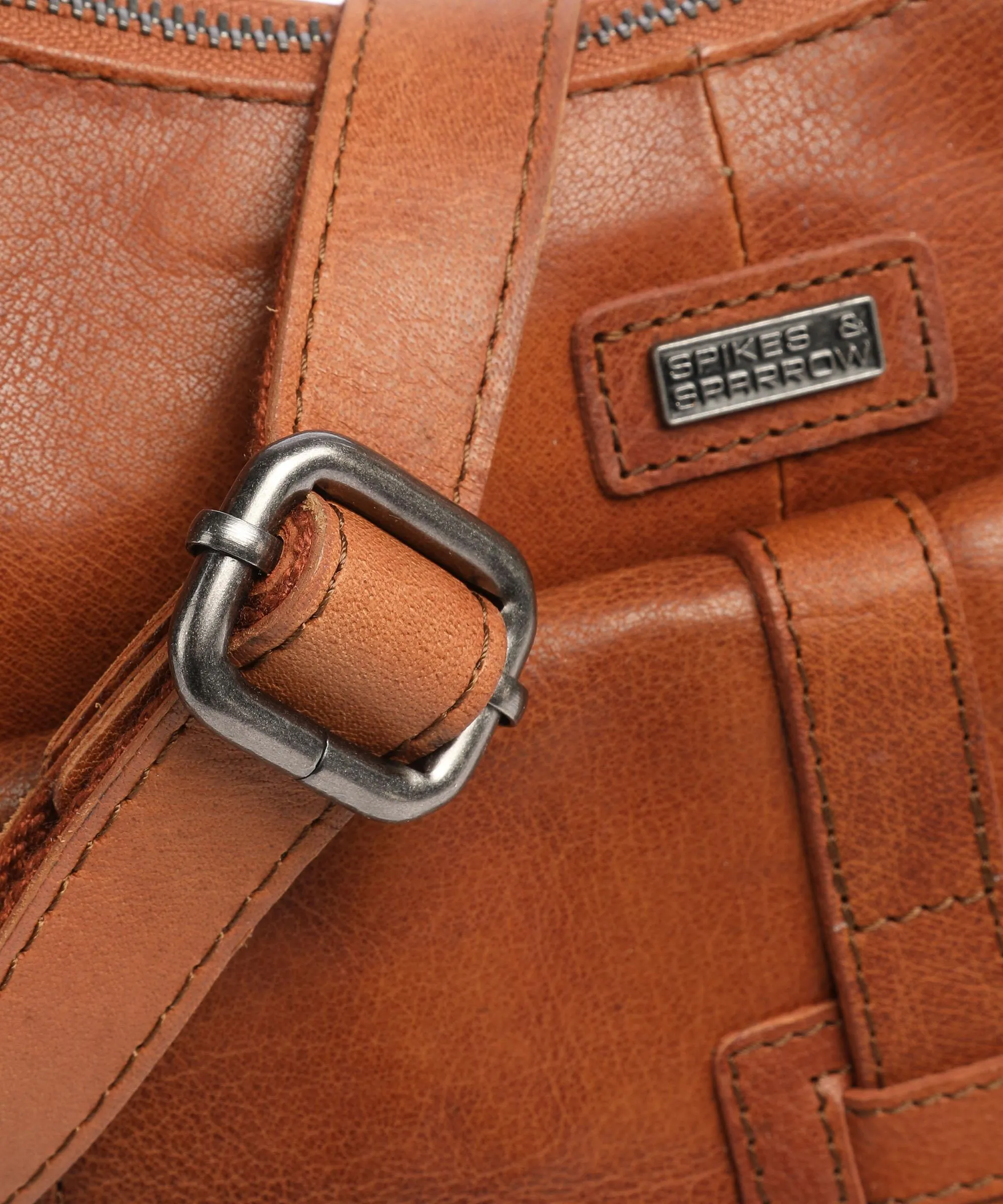  Spikes & Sparrow Bronco Borsa hobo pelle cognac  