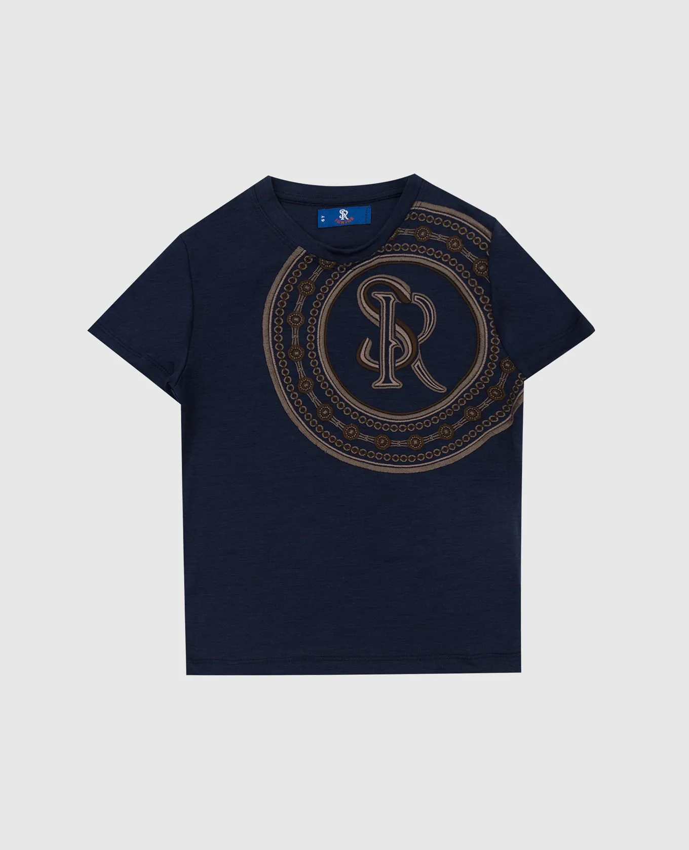 Stefano Ricci T-shirt da bambino in lana con ricamo monogramma YNH0300320WV
