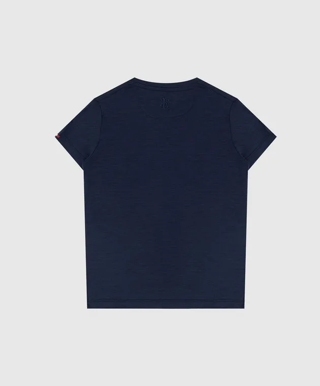 Stefano Ricci T-shirt da bambino in lana con ricamo monogramma YNH0300320WV