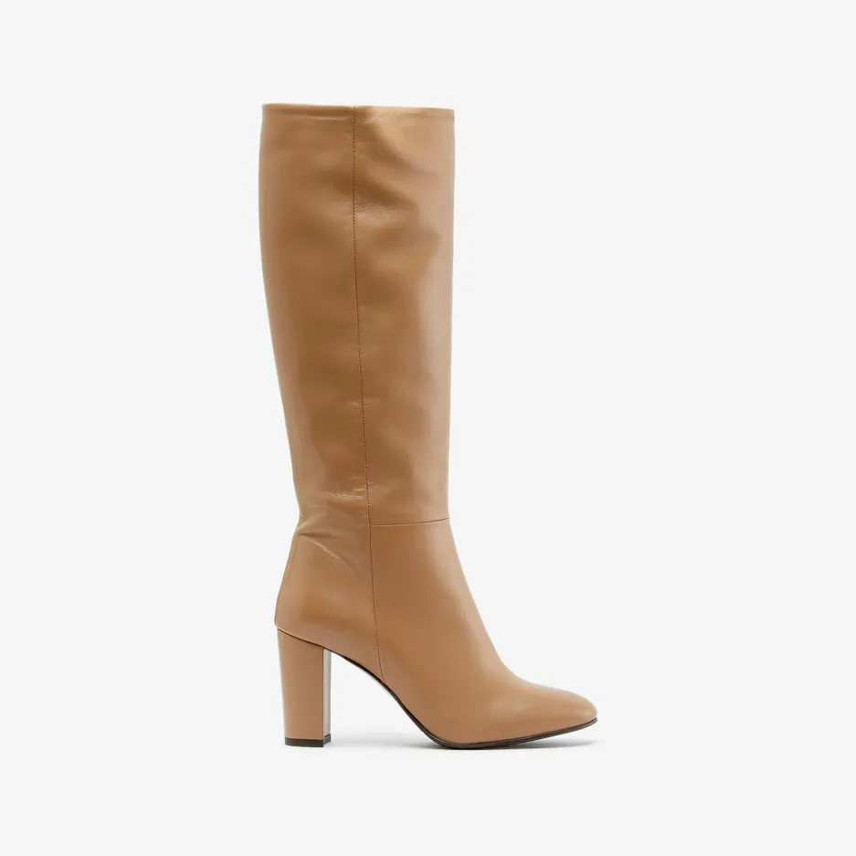 Stivale Camel In Pelle