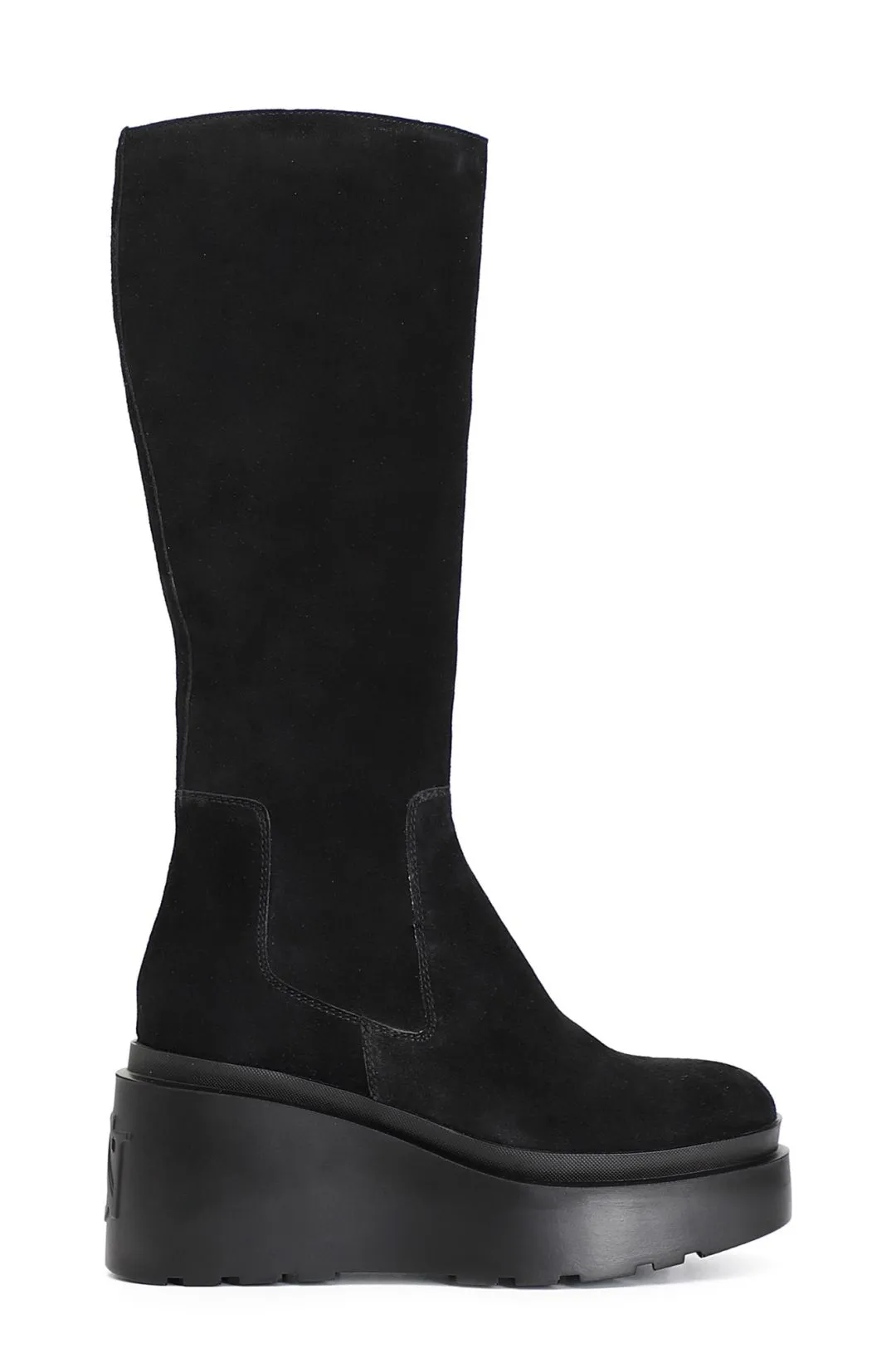 stivale in pelle scamosciata nero