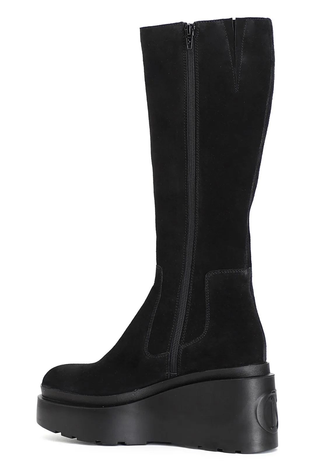 stivale in pelle scamosciata nero