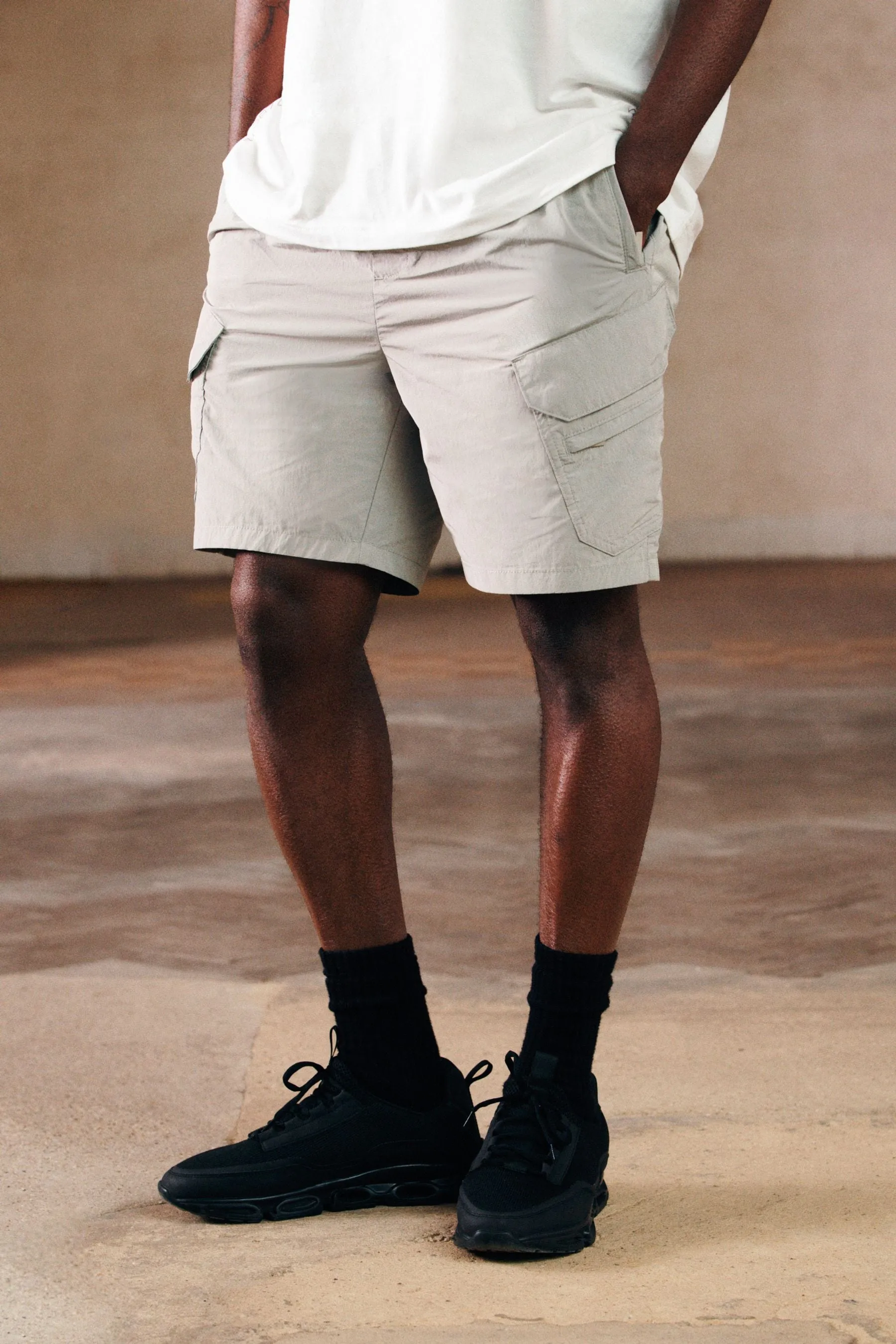 Stone  - Tech Cargo EDIT Shorts