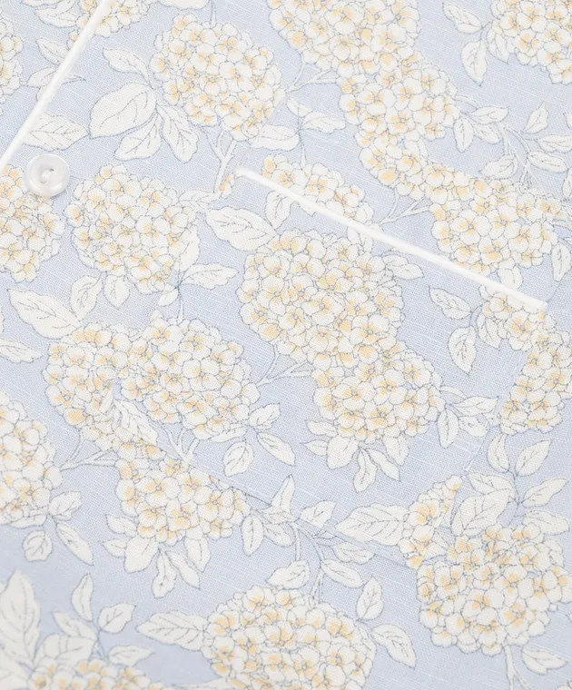 Story Loris Pigiama blu per bambini con stampa floreale 36151