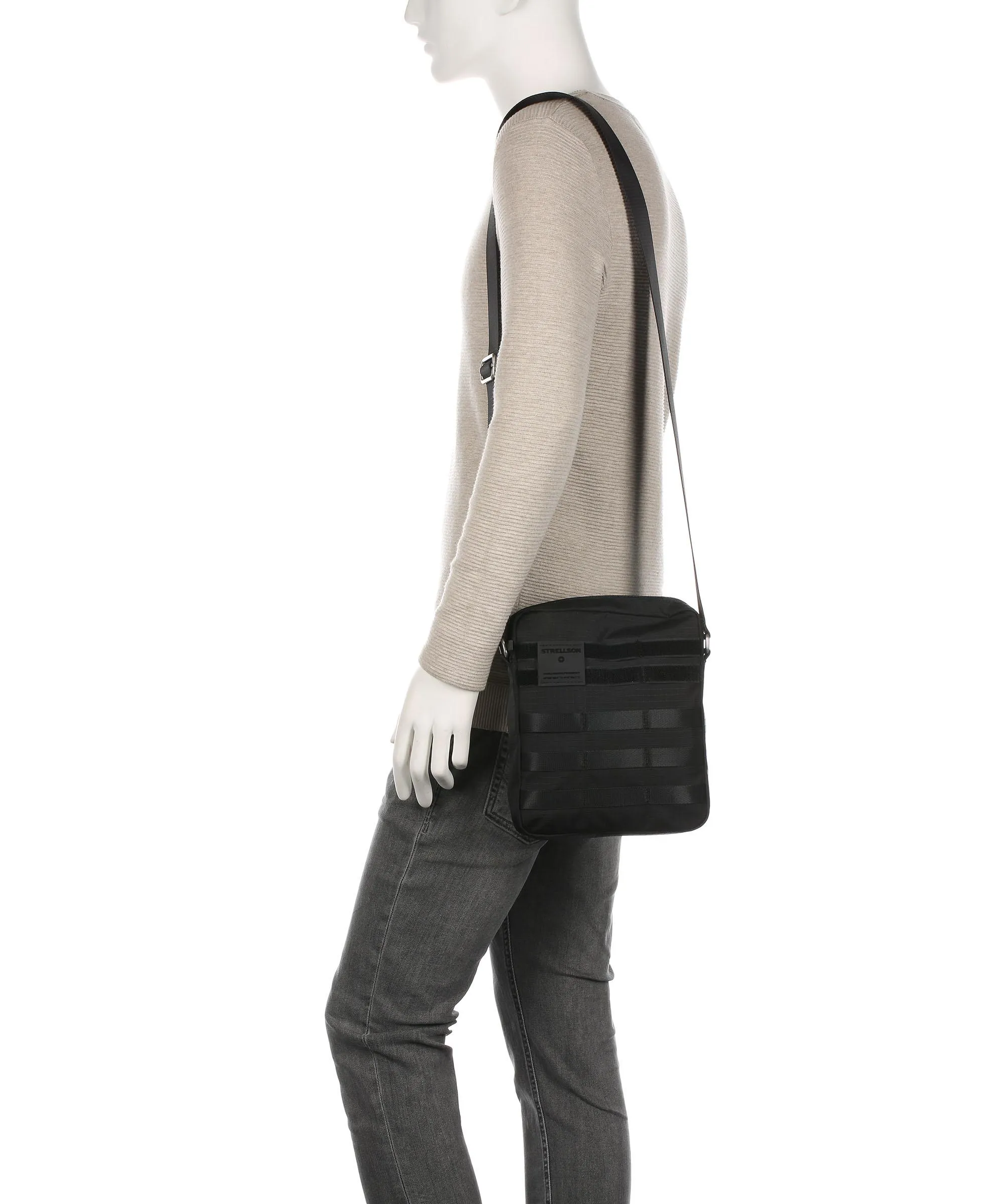  Strellson Stonebridge Marcus Borsa a tracolla nylon ripstop riciclato nero  