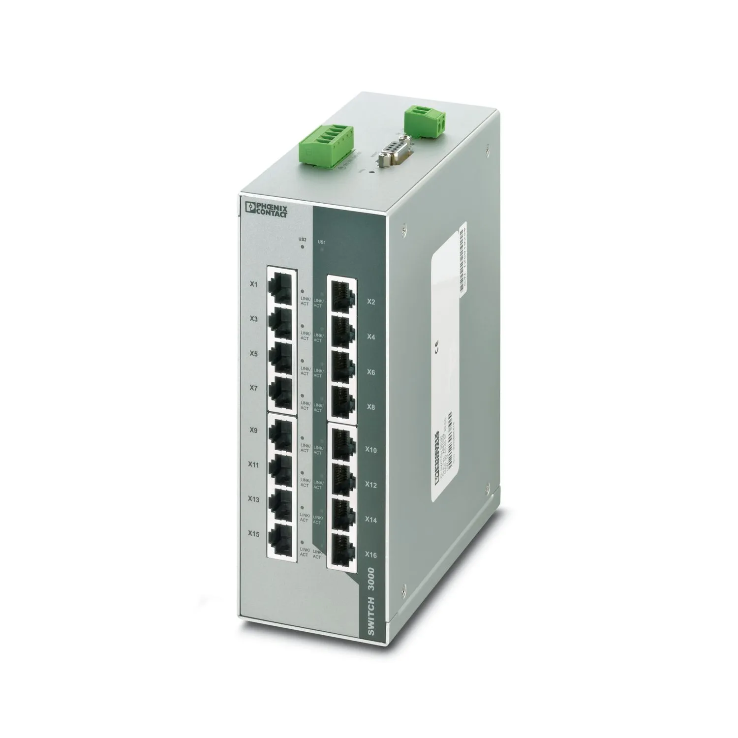 Switch Ethernet industriale Phoenix Contact 16 porte RJ45, 10/100Mbit/s, montaggio Guida DIN