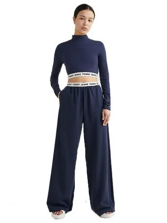 T-Shirt Donna Crop Manica Lunga Collo Alto