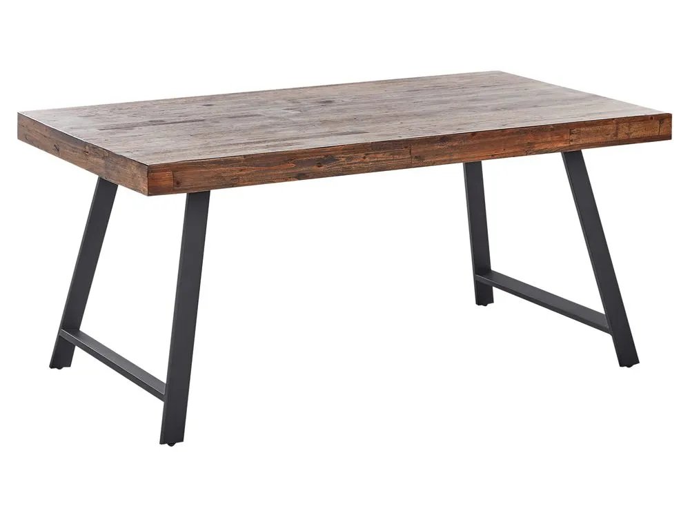 Tavolo da pranzo WARTON Marrone scuro 160 cm 90 cm Legno di pino