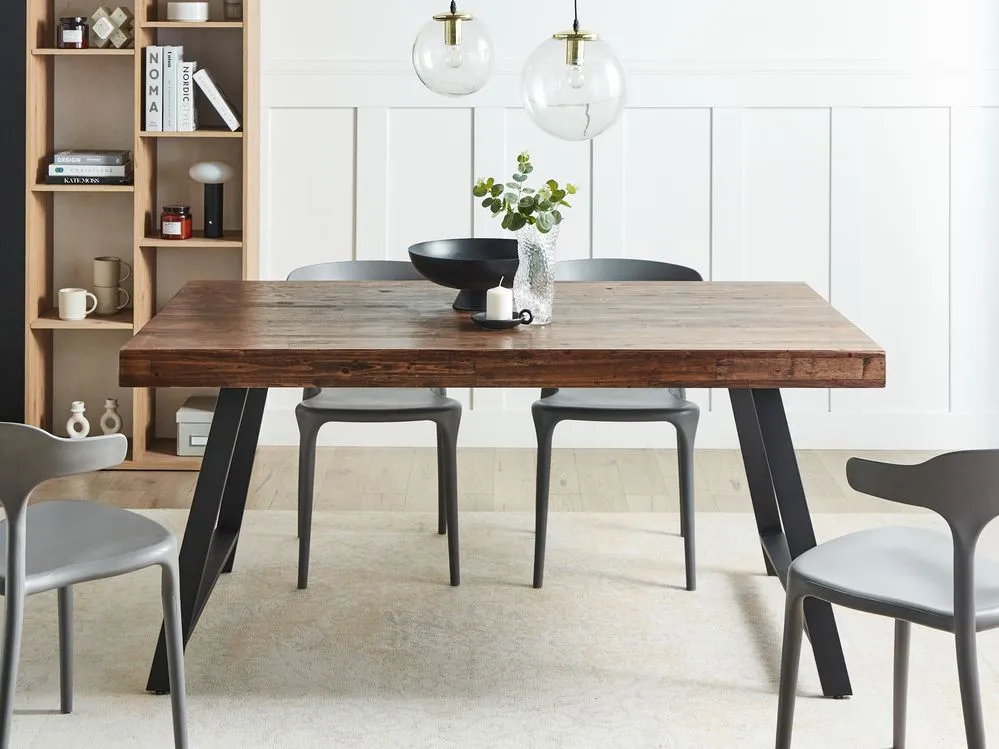 Tavolo da pranzo WARTON Marrone scuro 160 cm 90 cm Legno di pino