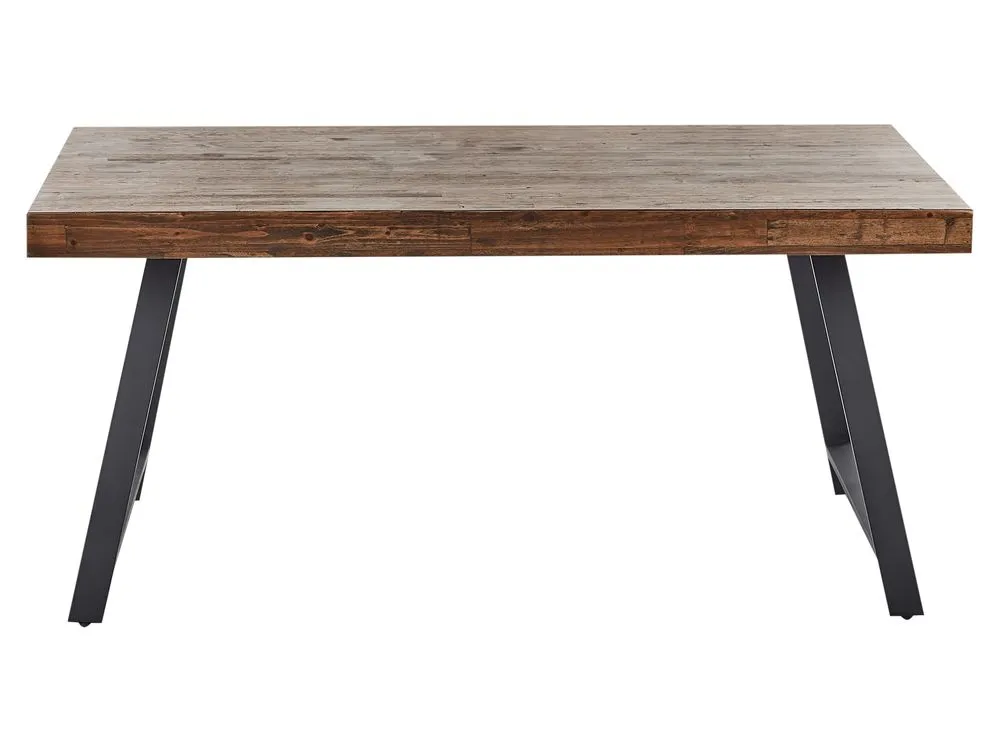 Tavolo da pranzo WARTON Marrone scuro 160 cm 90 cm Legno di pino