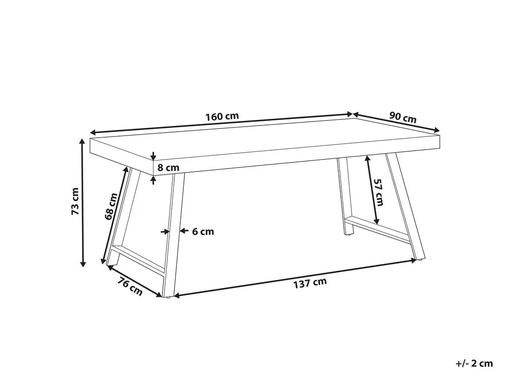Tavolo da pranzo WARTON Marrone scuro 160 cm 90 cm Legno di pino