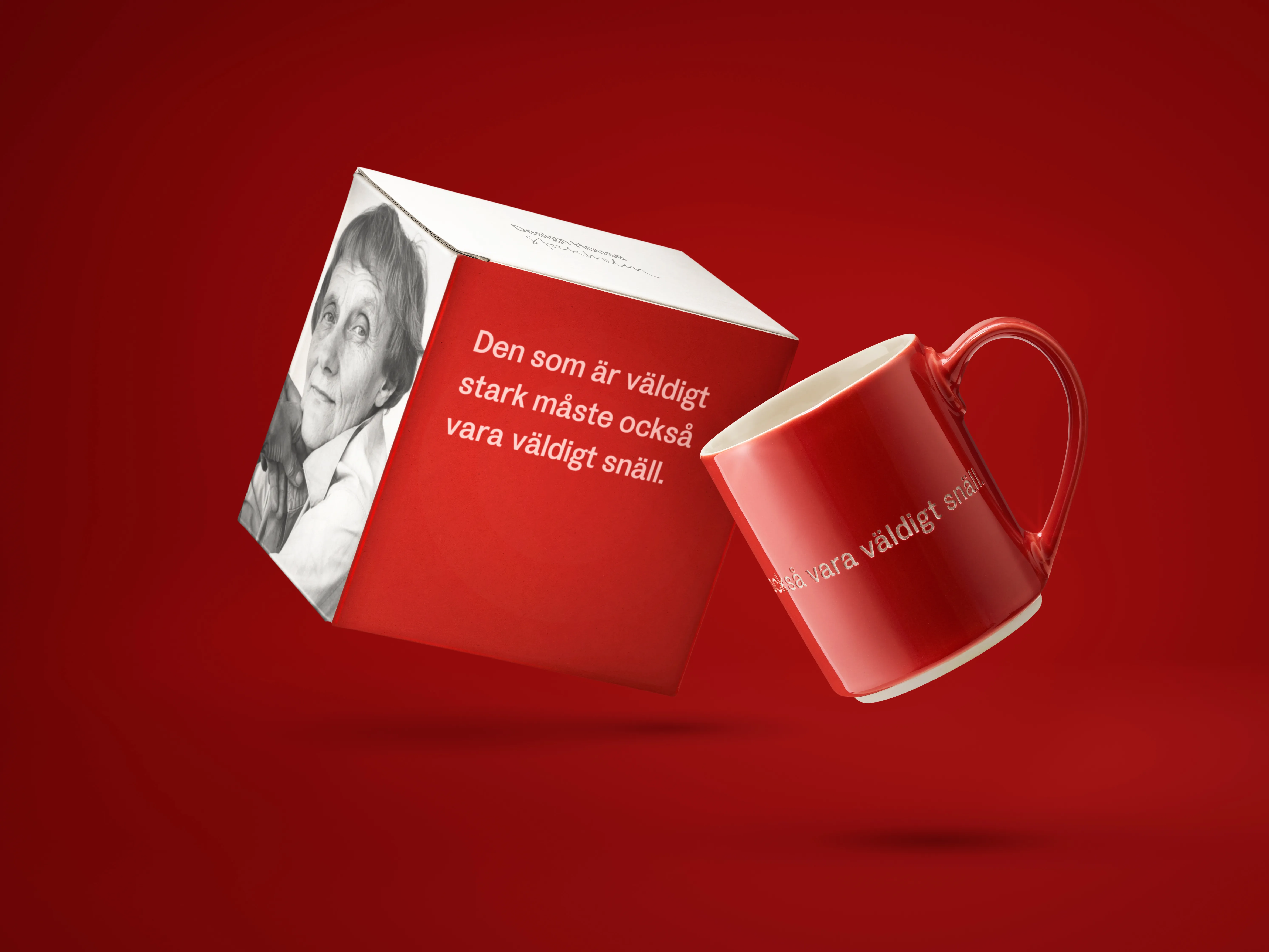 Tazza Astrid Lindgren, "If you are very strong".jq{font-size:18px}rosso-svedese