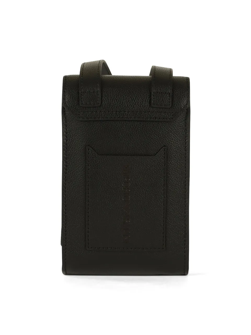 Tech case a tracolla in pelle martellata