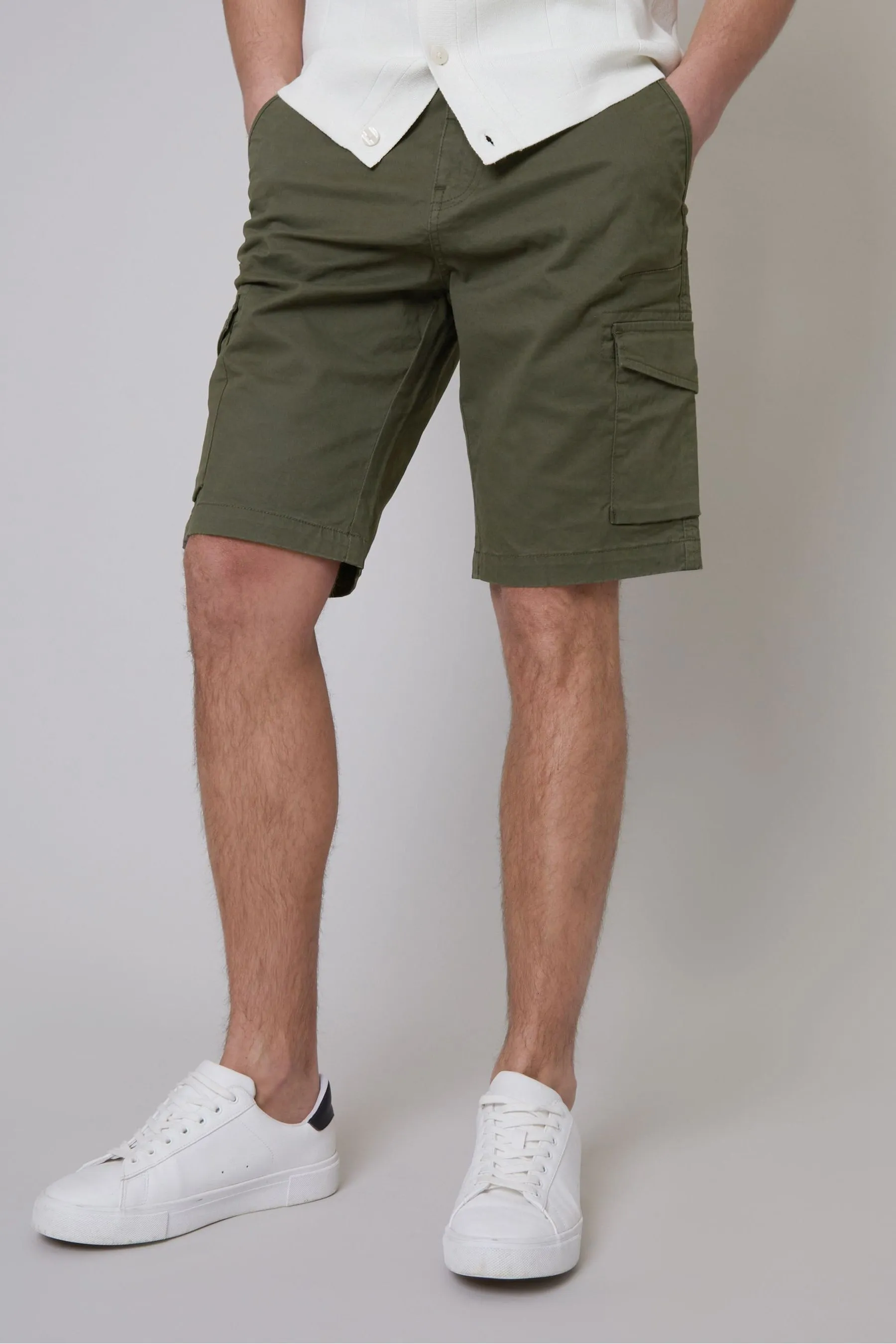 Threadbare - Shorts cargo elasticizzati in cotone