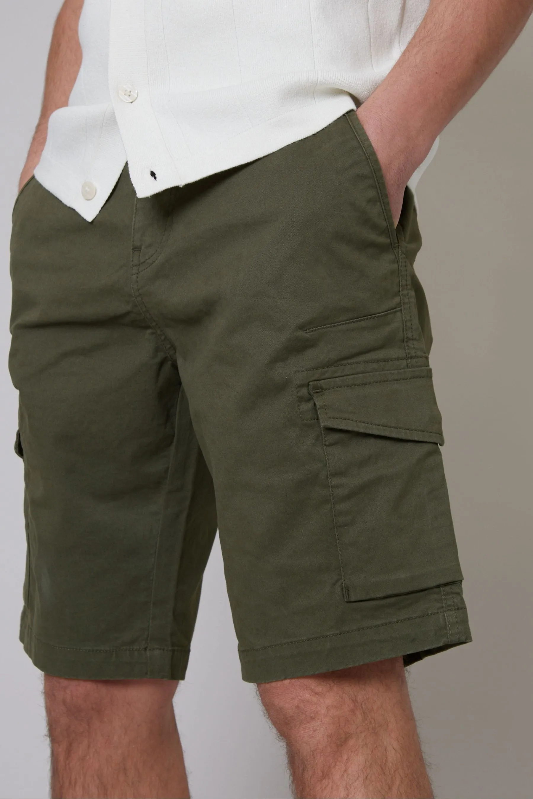 Threadbare - Shorts cargo elasticizzati in cotone