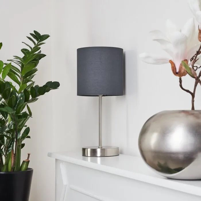 Tise Lampada da tavolo Antracite, Bianco, 1-Luce