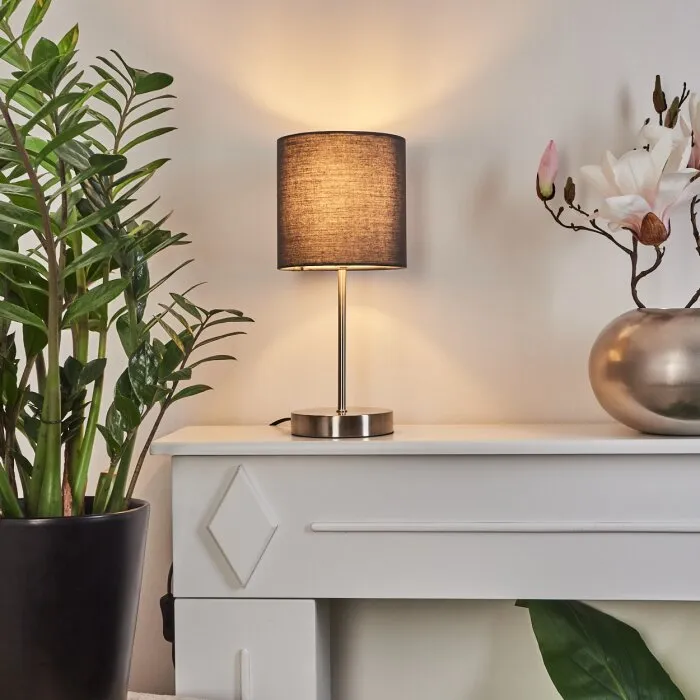 Tise Lampada da tavolo Antracite, Bianco, 1-Luce
