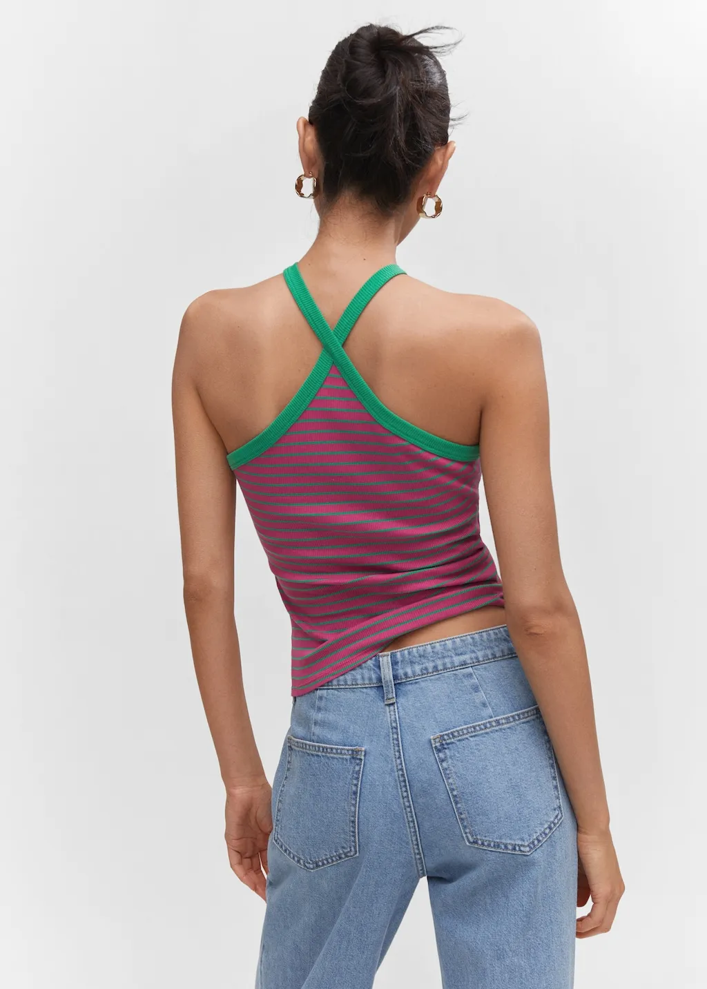 Top maglia collo halter