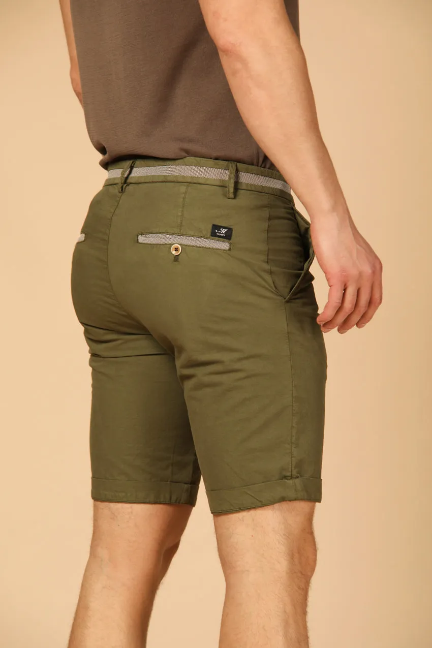 Torino University bermuda chino homme en gabardine stretch slim