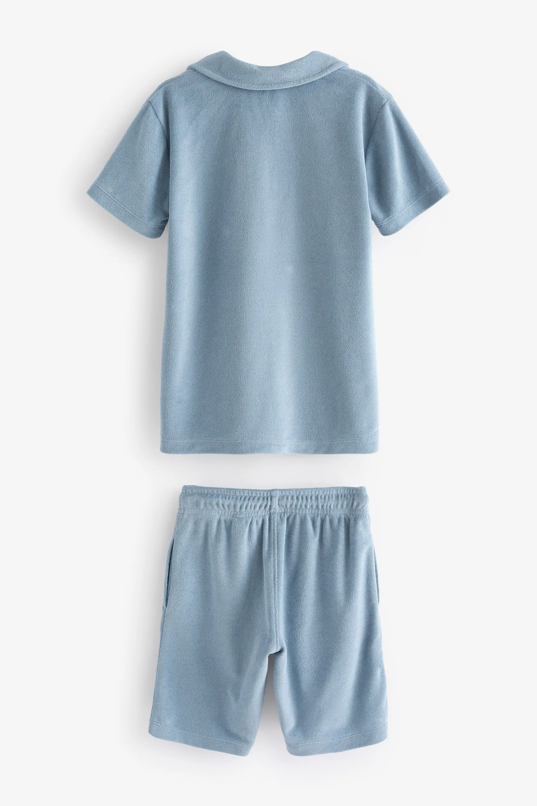 Towelling Short Sleeve Shirt and Shorts Set (3-16yrs)    