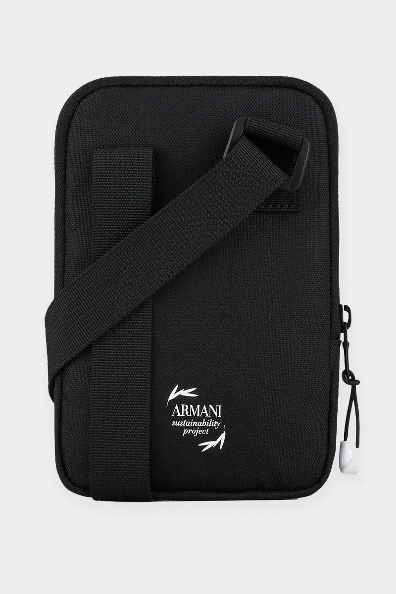TRACOLLA MINI IN TESSUTO UNISEX NERA