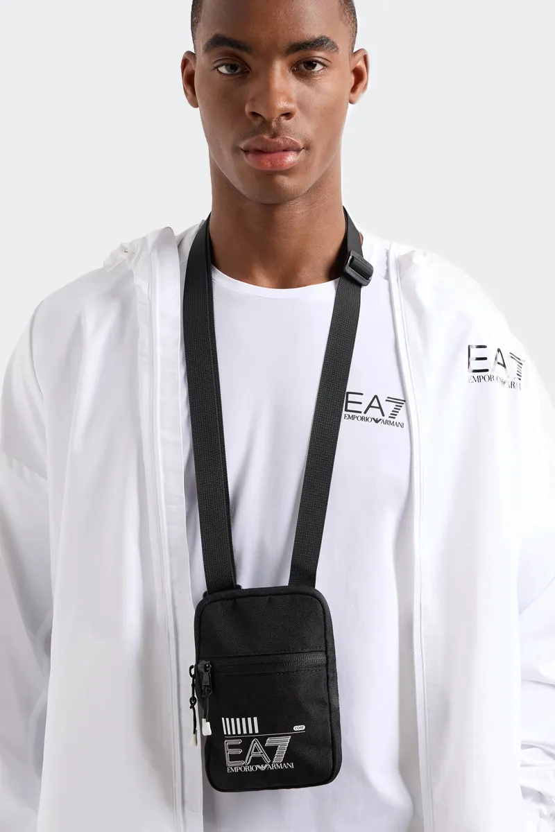 TRACOLLA MINI IN TESSUTO UNISEX NERA
