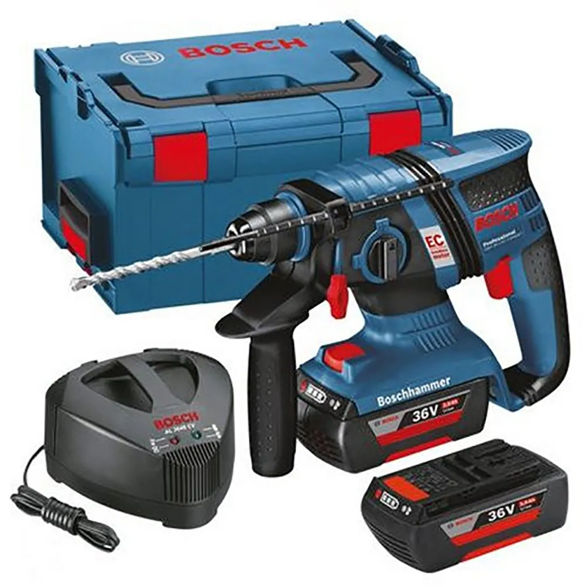 Trapano a martello Cordless Bosch GBH 36V EC COMPACT, 36V, Tipo G - British a 3 pin