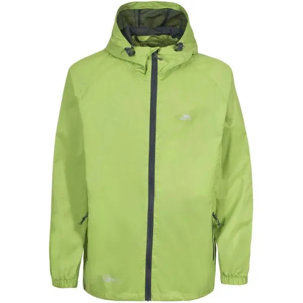 TRESPASS QIKPAC JACKET PACKABLE Unisex Leaf Giacca impermeabile antivento ripiegabile