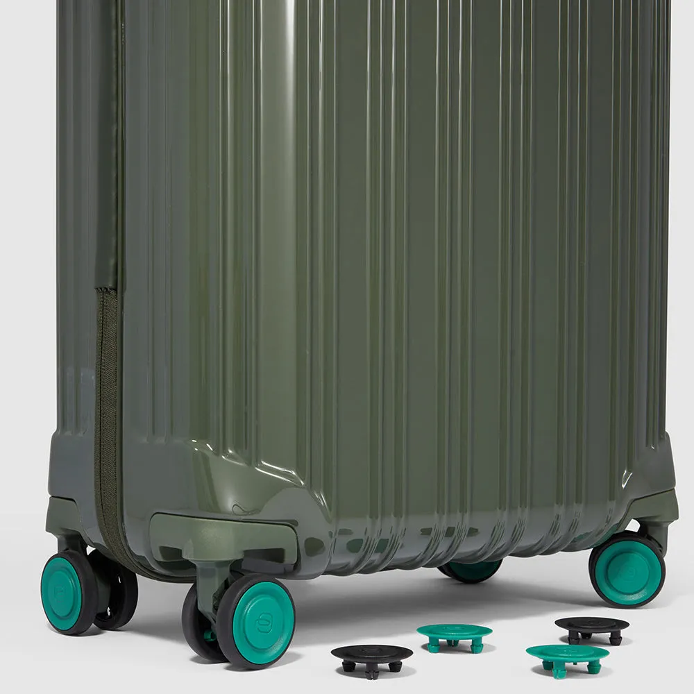 Trolley cabina PIQUADRO Rigido 4 Ruote Verde - BV4425PQLS3