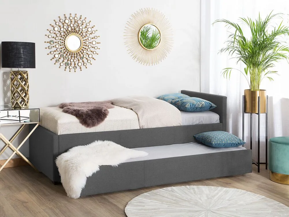Trundle Bed Fabric MARMANDE 80 x 200 cm (EU Small Single) Dark Grey