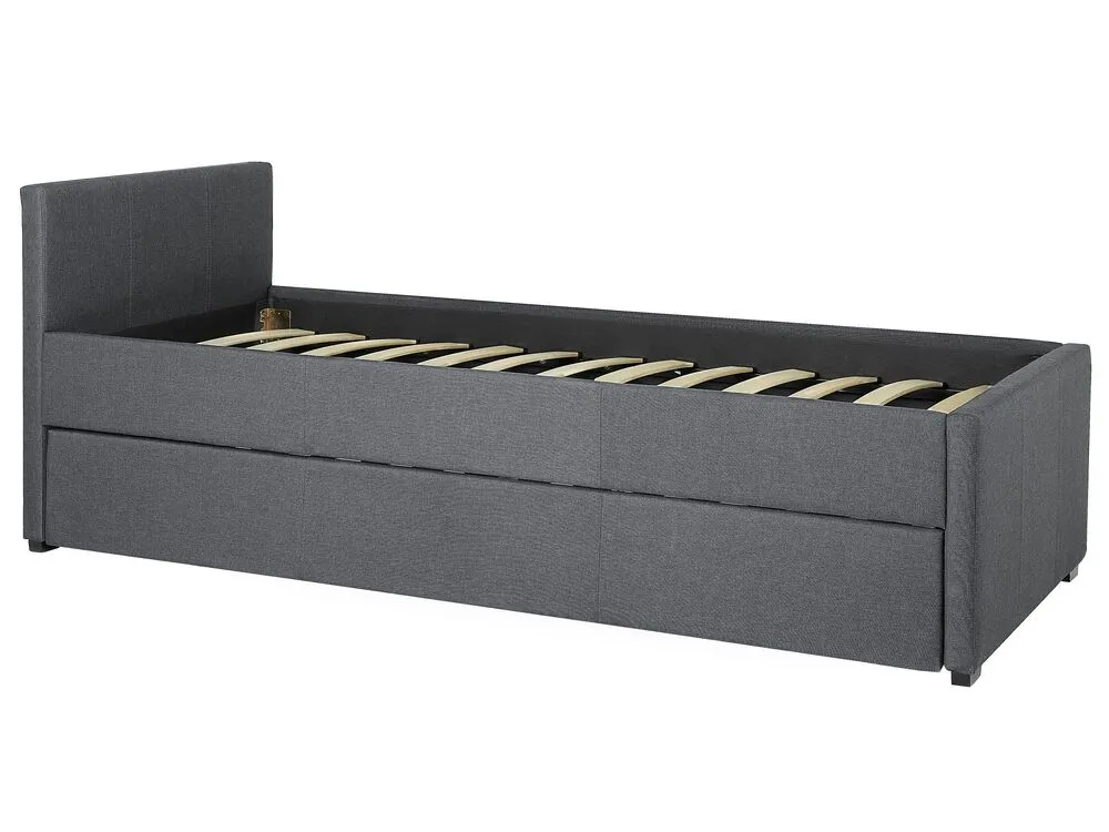 Trundle Bed Fabric MARMANDE 80 x 200 cm (EU Small Single) Dark Grey