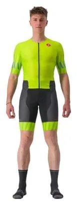 Tuta Tri a manica corta Castelli Free Sanremo 2 Giallo/Nero