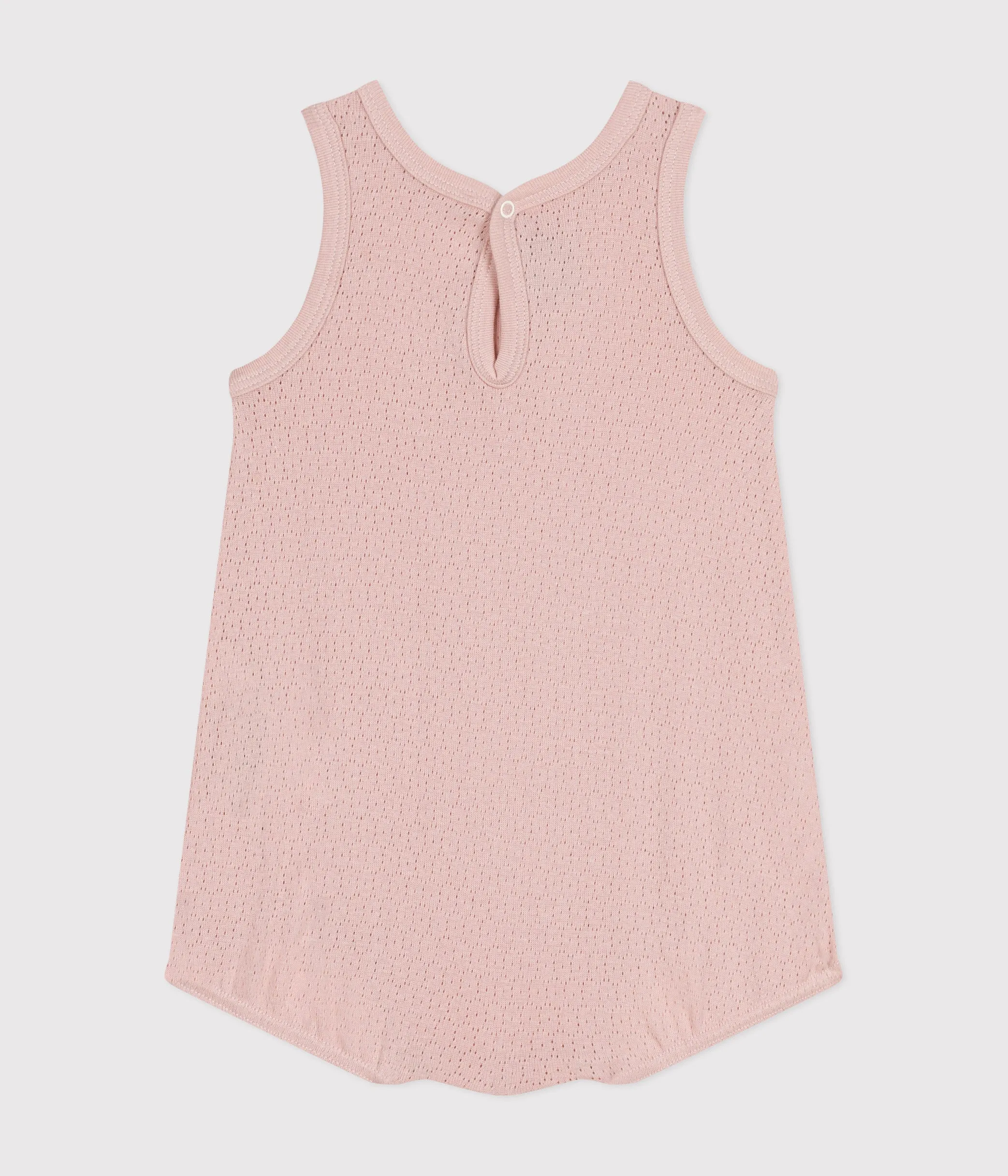 TUTINA CORTA BEBè IN COTONE ROSA